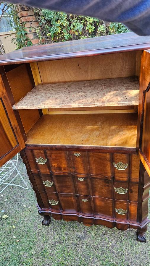 Vintage Imbuia Ball & Claw Tall Boy