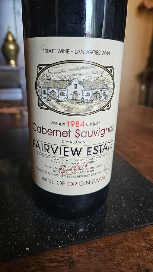 1984 Fairview Estate Cabernet Sauvignon