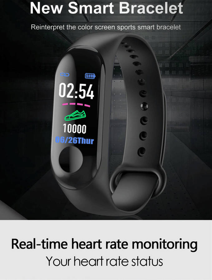 100% BRAND NEW M3 Plus Waterproof Fitness Tracker