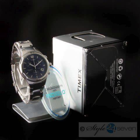 TIMEX **AUTHENTIC BRANDED 50m INDIGLO NIGHT-LIGHT CHRONOGRAPH WATCH