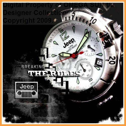 **R2,150.00** JEEP AUTHENTIC WHITE FACE CHRONOGRAPH - BRAND NEW WITH FULL GUARANTEE!!!