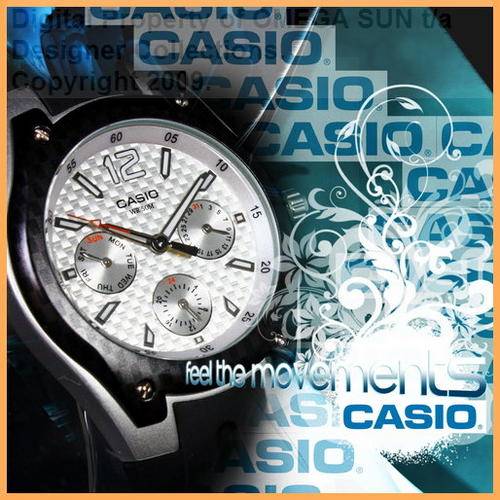 CASIO GENTS SILVER FACE CHRONOGRAPH WATCH - IMPORTED FROM EUROPE **BRAND NEW!!!**