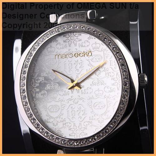 **R1,699.00** MARC ECKO LADIES AUTHENTIC BIG TIME CRYSTAL BEZEL WATCH *BRAND NEW!*