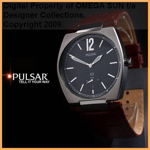 **R1,999.00** PULSAR GENTS AUTHENTIC BLACK PATTERNED DIAL WATCH *BRAND NEW WITH FULL GUARANTEE!*
