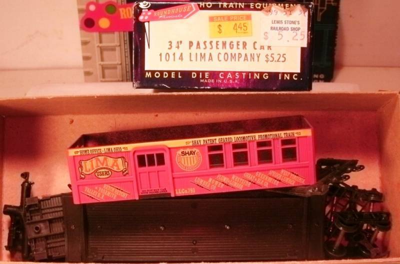 HO. Scale Roundhouse Lima Shay 34' Passenger Car Kit