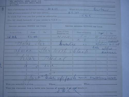 GROUP TO HUGH  GRAHAM NMR & NATAL CARBS - ATTESTED APRIL 1940-DISCHARGED MAY 1943-12 PGS RESEARCH