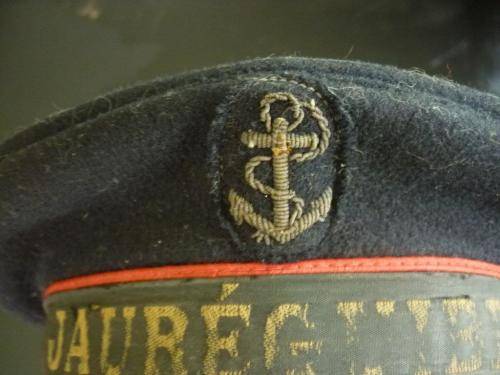 FRENCH WW1 MATELOT CAP-FOR THE DREADNOUGHT JAUREGUIBERRY - SAW ACTION AT GALIPOLI - VERY SCARCE -