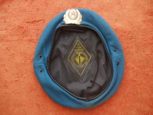 SOVIET AIRBORNE BERET - MARKED 58 TO INSIDE