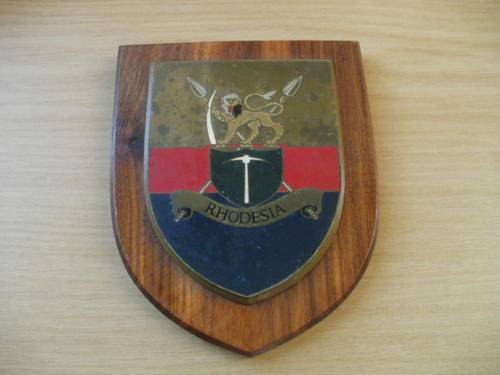 RHODESIAN ARMY PLAQUE -  #GOOD CONDITION #18 CM HIGH