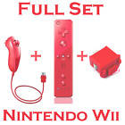 RED Remote and Nunchuk Controller+Motion Plus for Nintendo Wii New
