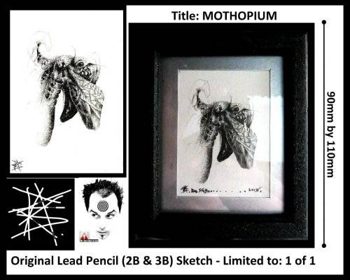MOTHIOPIUM by SA Surrealist Ras Steyn - 2b and 4b Lead Pencil Drawing - Edition: 01 of 01 (Signed)