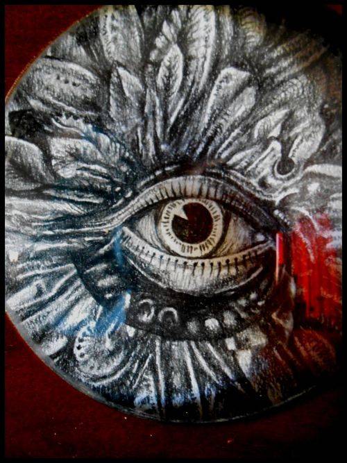 Original Art: 'The Garden's Guardian' by Surrealist Pioneer Ras Steyn - Lead Pencil Drawing Framed *