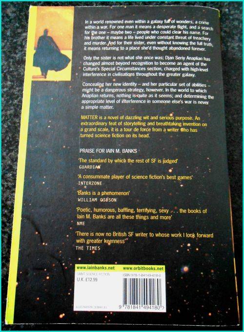 IAIN M. BANKS - MATTER - ORBIT PRESS - LARGE SOFTCOVER - CONDITION: Very Good*