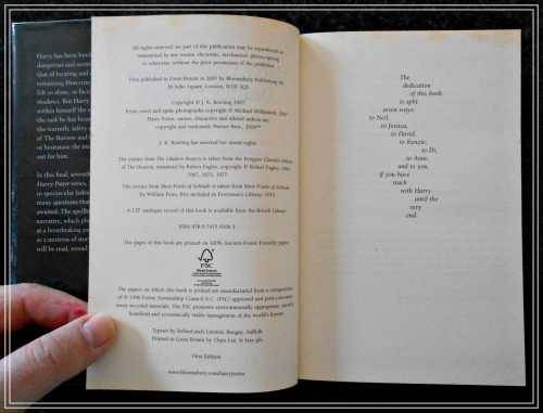 Harry Potter and the Deathly Hallows by J.K. Rowling - First Edition - 2007 - Bloomsbury - VG+ Cond.