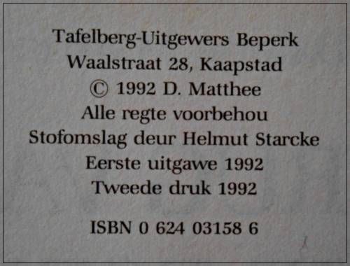 DALENE MATTHEE - Brug van die Esels - Hardeband met Goeie Stofomslag - 1ste Uitgawe, 2de Druk 1992