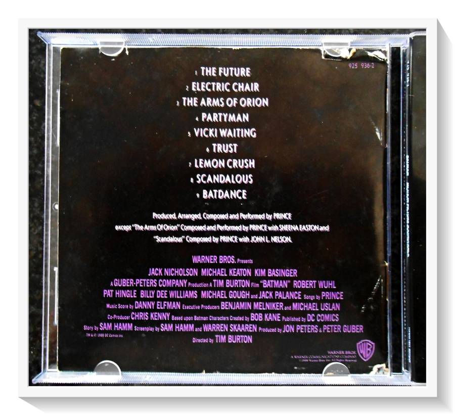 BATMAN - Soundtrack - 1989 - Jack Nicholson - Prince - Booklet & Disc Good - See images*