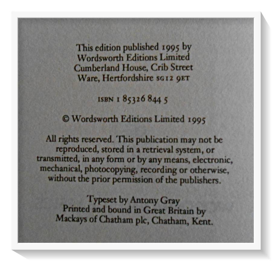 EDGAR ALLAN POE: Tales of Mystery & Imagination - Wordsworth Classics - 1995 - Condition: B+ to A