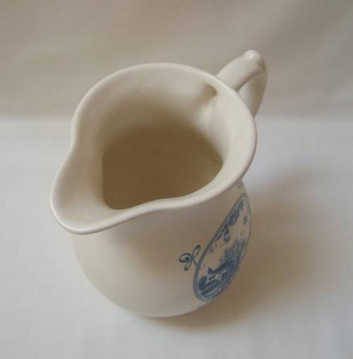 VINTAGE CRESCENT POTTERIES ORNAMENTAL 'DELFTWARE' SMALL WASHSTAND EWER & BASIN