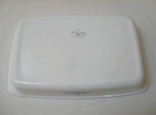 CORNING WARE BLUE CORNFLOWER P-332 12in X 7 1/2in X 2in 2 3/4 QUART OPEN ROASTER LASAGNE PAN