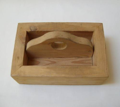 VINTAGE WOODEN 500g BUTTER MOULD & PADDLE