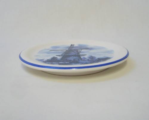 VINTAGE AB CERAMICS 'DELFT-STYLE WINDMILL' 9.5cm MINIATURE PLATE