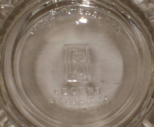 VINTAGE REGENT PRODUCTS GLASS POWDER BOWL & COVER