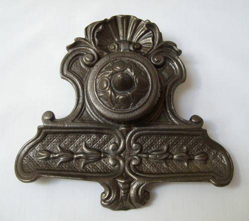 VICTORIAN BRONZED CAST IRON INKWELL