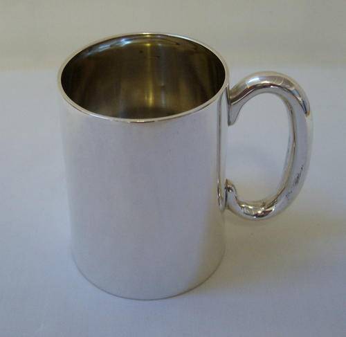 VINTAGE GERMAN SILVER CHRISTENING MUG c1950's