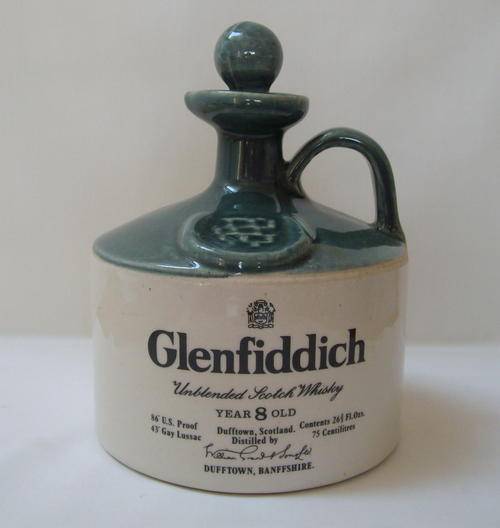 VINTAGE GLENFIDDICH WHISKY STONEWARE CROCK c1980's