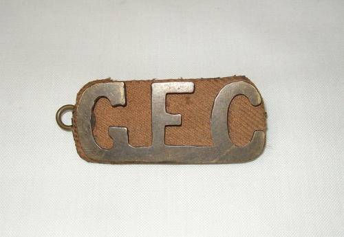 ANTIQUE BRITISH ANGLO-BOER WAR GORRINGE'S FLYING COLUMN SHOULDER TITLE c1901