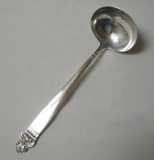 VINTAGE THORVALD MARTHINSEN VIDAR NORWEGIAN SILVER-PLATED SOUP LADLE c1967