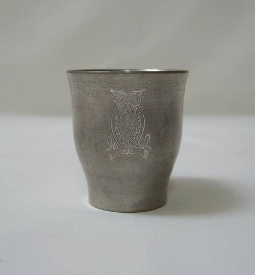 VINTAGE GERMAN PEWTER CITY OF UELZEN SOUVENIR SCHNAPPS BEAKER