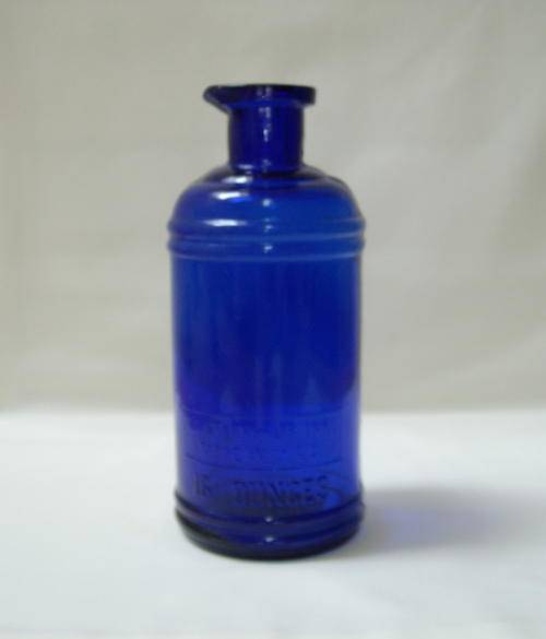ANTIQUE AMERICAN S S STAFFORD'S INKS COBALT BLUE GLASS 16oz INK BOTTLE c1900