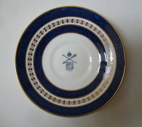 VINTAGE AFRICANA GEORGE JONES & SONS UNION OF SOUTH AFRICA PARLIAMENT 14cm SAUCER