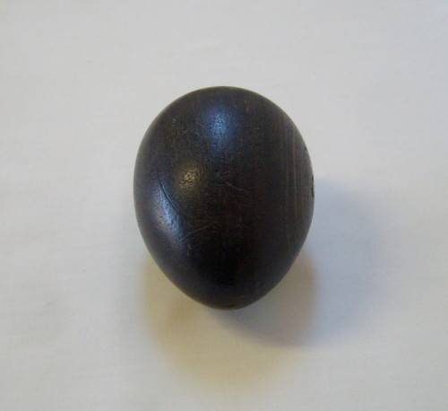 ANTIQUE ANGLO-BOER WAR POW TRENCH ART WOODEN DARNING EGG made by PAUL 1901