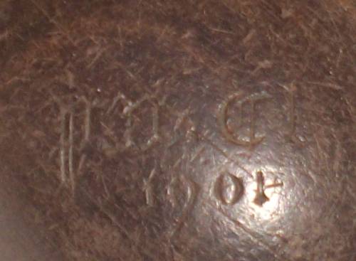 ANTIQUE ANGLO-BOER WAR POW TRENCH ART WOODEN DARNING EGG made by PAUL 1901
