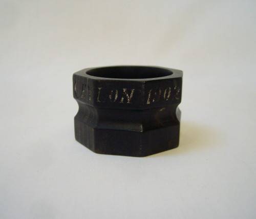 ANTIQUE ANGLO-BOER WAR POW TRENCH ART WOODEN SERVIETTE RING made in CEYLON 1902