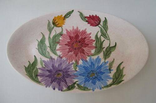 RADFORD FLORAL OVAL PLATE c1940's