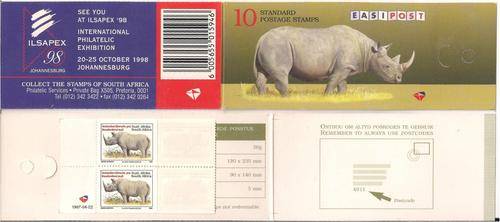 1993 Endangered Fauna - Rhino - Complete Booklet (BL14)