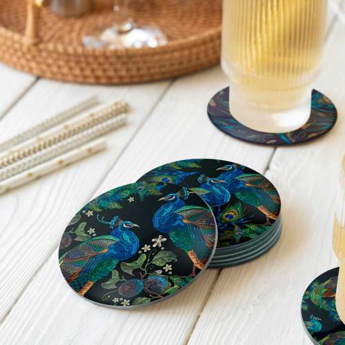 Mugnolia Pavonine Coaster Sets - Set of 4
