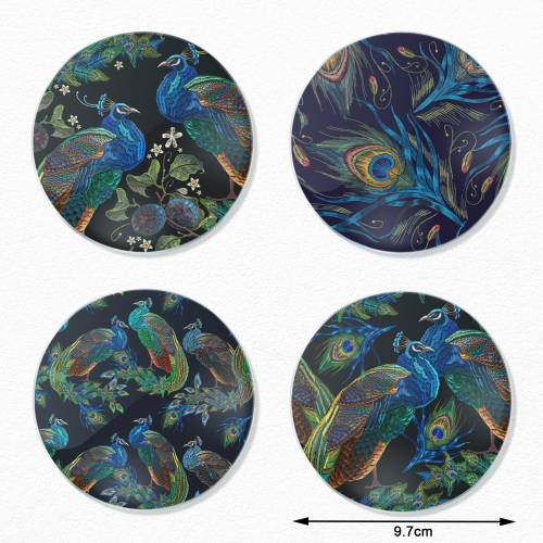 Mugnolia Pavonine Coaster Sets - Set of 4