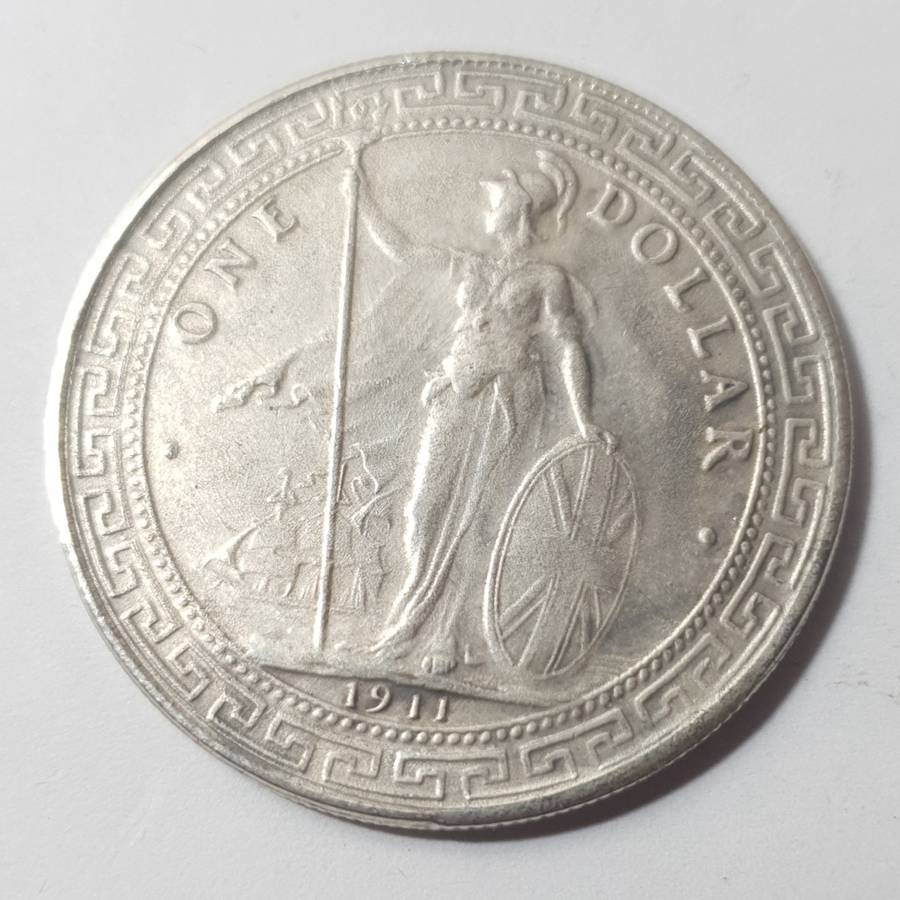 1911 USA SILVER TRADE DOLLAR - MILLION DOLLAR ULTRA RARE COINS REPLICA.