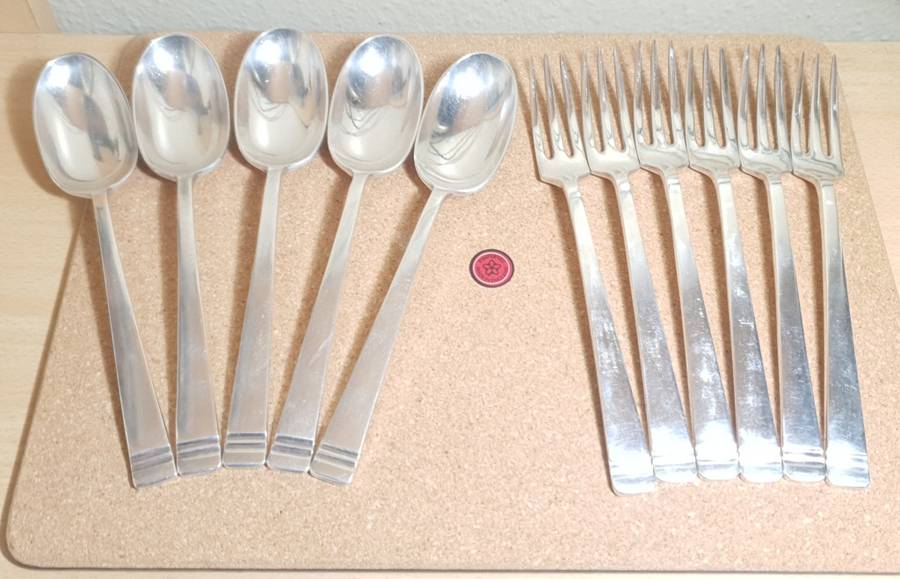 Demo Stock - Set of 11 Pieces Mapping & Webb - Sheffield, England Heavy Silver Plated Spoons & Forks