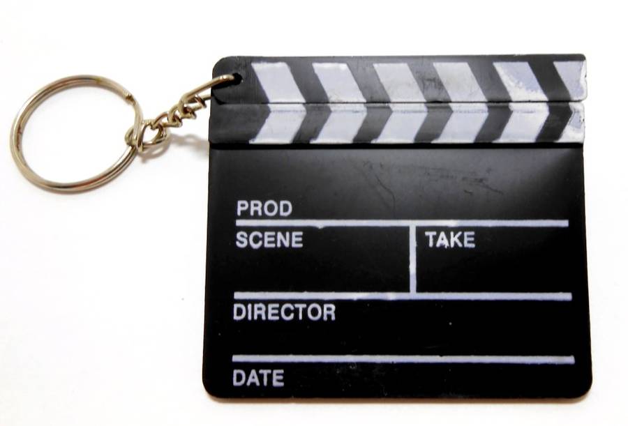 CLAPPER BOARD KEYRING / Ideal For Film Crew & Movie Lovers