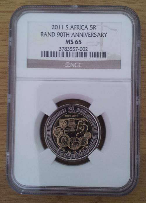 MS 65 NGC Graded - 2011 SARB R5 coin