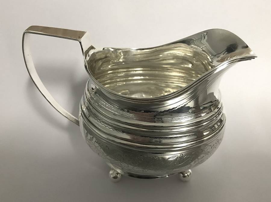 Antique Sterling Silver Cream Jug 1786 - 1821