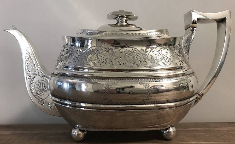 Antique Sterling Silver Scottish Teapot from 1809 for GoldenOldie