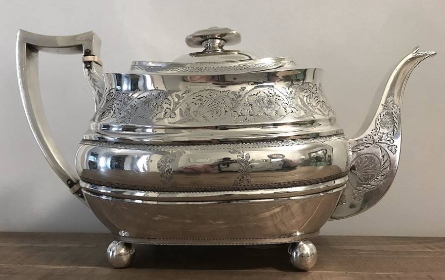 Antique Sterling Silver Scottish Teapot from 1809 for GoldenOldie