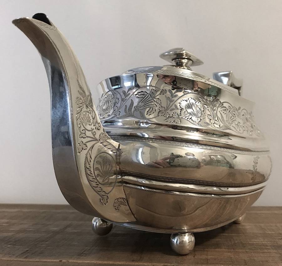 Antique Sterling Silver Scottish Teapot from 1809 for GoldenOldie