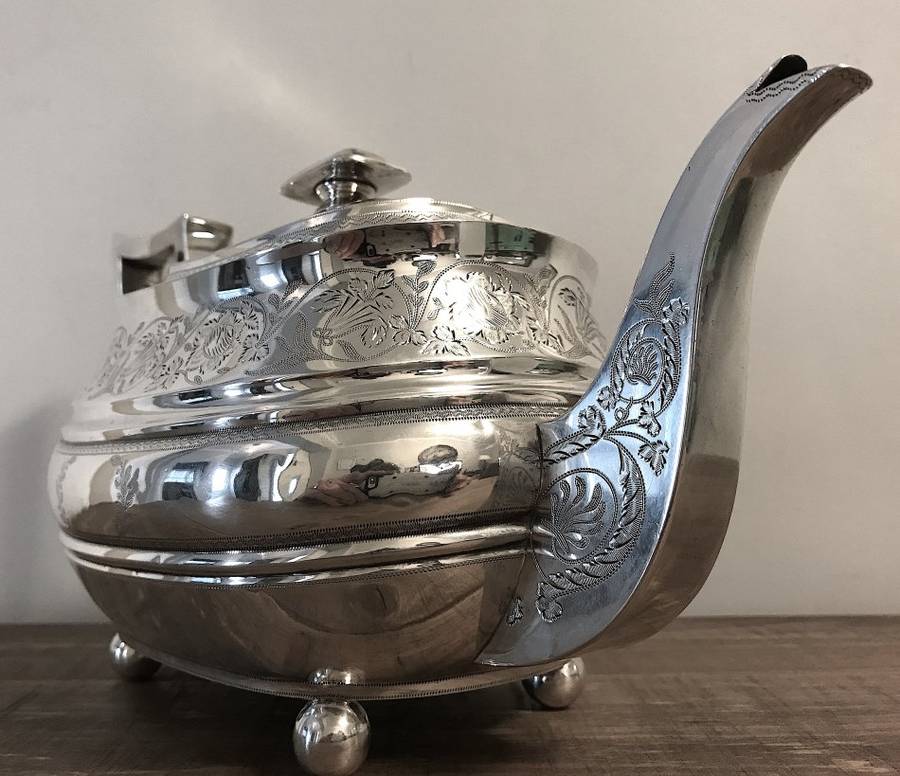 Antique Sterling Silver Scottish Teapot from 1809 for GoldenOldie